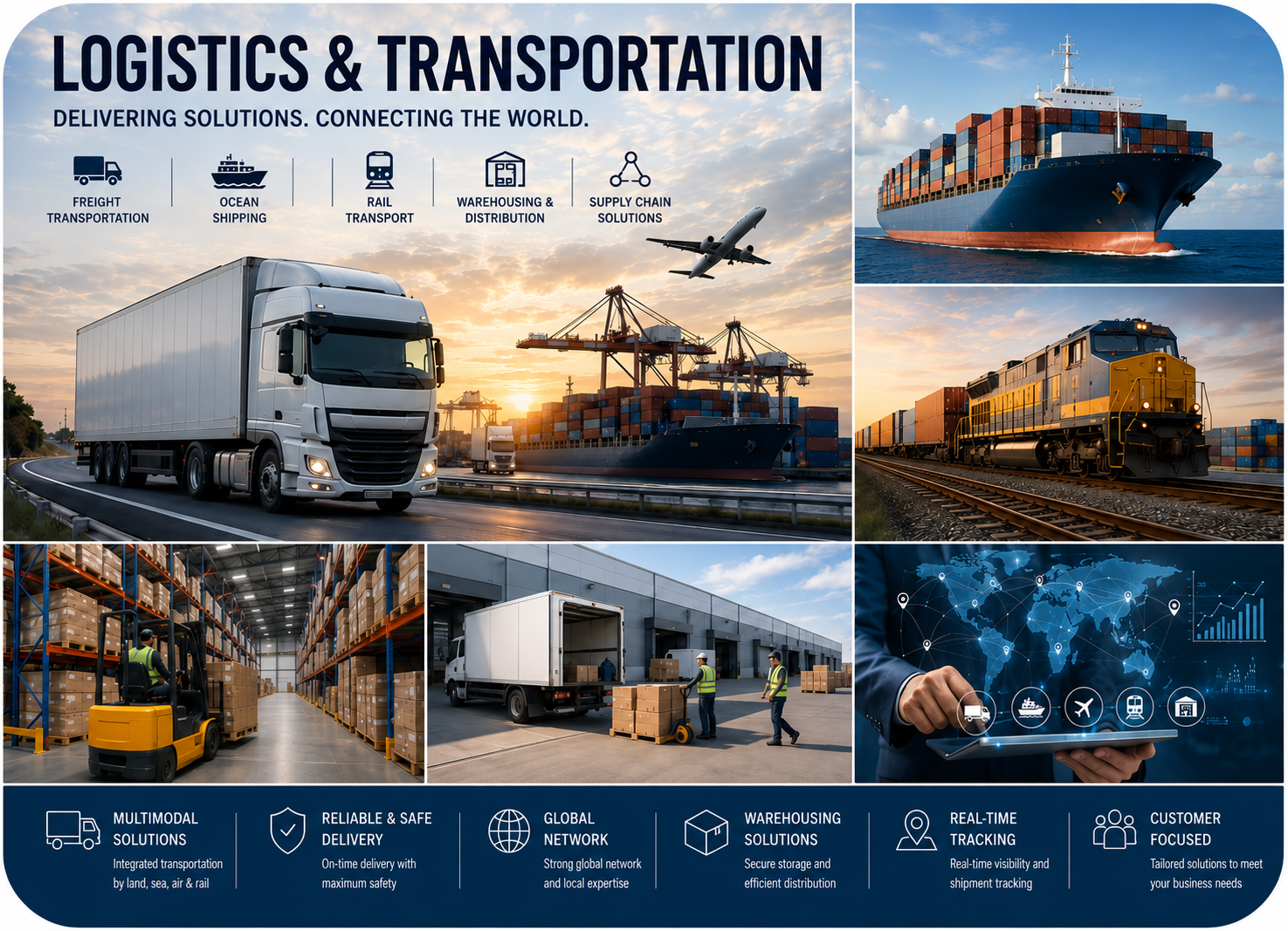 Container logistics terminal and cargo transport operations